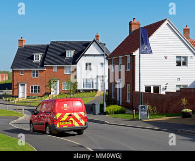 Priors" Grange, un développement de nouveaux logements par Hopkin's Homes, Aylesbury, Suffolk, Angleterre, Royaume-Uni Banque D'Images