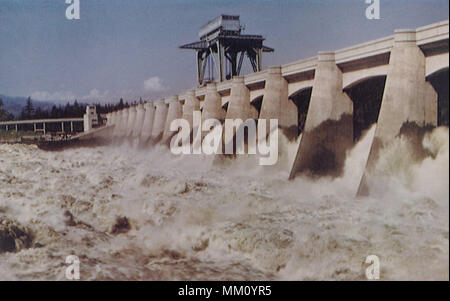 Barrage de Bonneville sur le fleuve Columbia. Bonneville. 1960 Banque D'Images