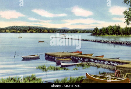 Club du Lac Champlain sur la baie de maillets. Burlington. 1952 Banque D'Images