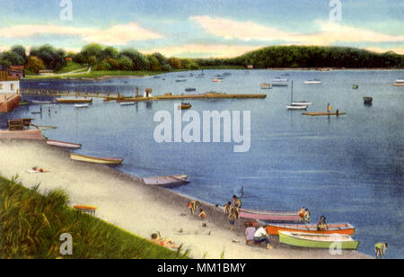 La baie de maillets sur le lac Champlain. Burlington. 1952 Banque D'Images