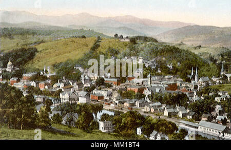 Vue aérienne de la ville. Montpelier. 1920 Banque D'Images