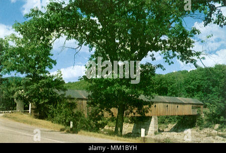 Vieux Pont couvert. West Dummerston. 1960 Banque D'Images