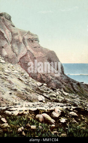 Mohegan Bluffs. Block Island. 1908 Banque D'Images