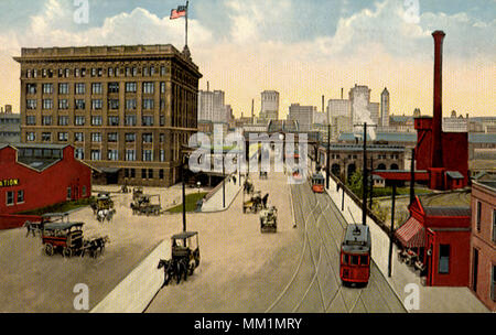 Smithfield Street Bridge. Pittsburgh. 1915 Banque D'Images