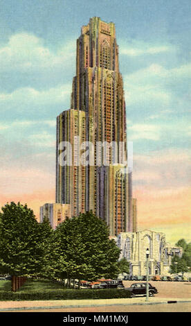 Cathédrale de l'Université de Pittsburgh de l'apprentissage. 1945 Banque D'Images