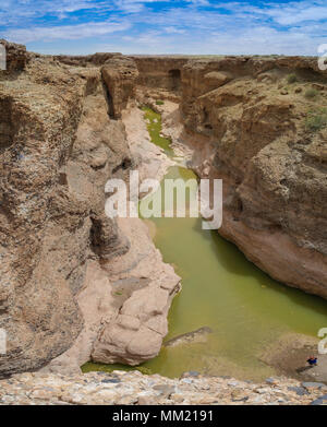 Canyon de Sesriem de la rivière Tsauchab, Sossusvley, Namibie Banque D'Images