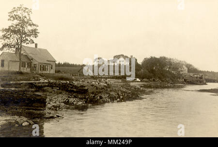 Vue de la rive. Cundys Port. 1930 Banque D'Images