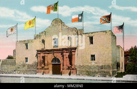 L'Alamo. San Antonio. 1920 Banque D'Images