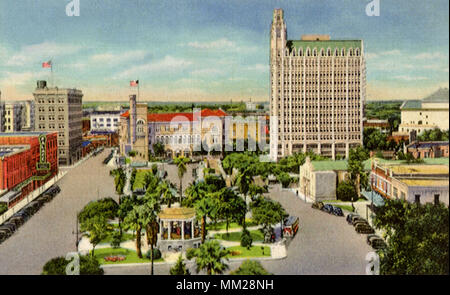 Alamo Plaza. San Antonio. 1936 Banque D'Images