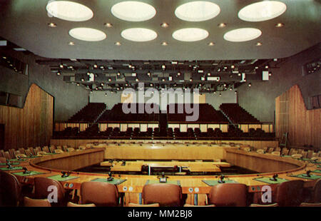 Vue de l'intérieur de l'immeuble des Nations Unies. La ville de New York. 19 Banque D'Images