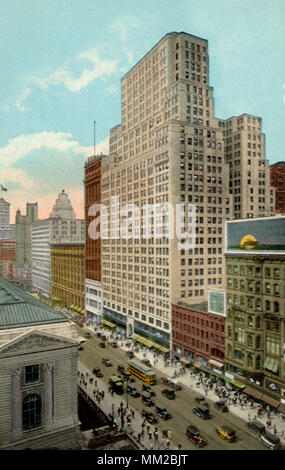 Vue sur la 42e Rue à partir de la 5e Avenue. La ville de New York. 1930 Banque D'Images