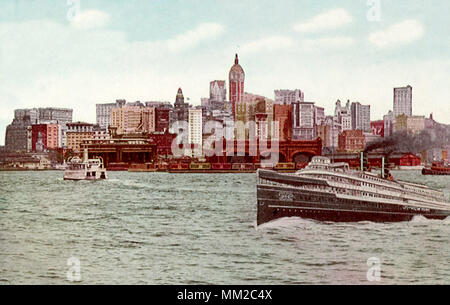 L'île de Manhattan. La ville de New York. 1935 Banque D'Images