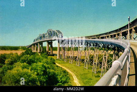 Huey P. long pont. La Nouvelle Orléans. 1951 Banque D'Images