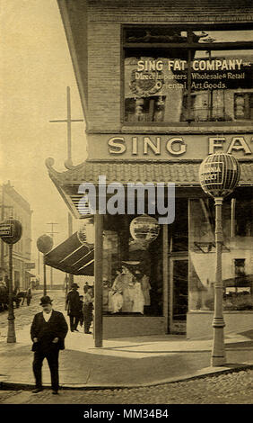 Bâtiments dans Chinatown. San Francisco. 1915 Banque D'Images