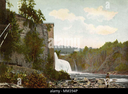 Rainbow Falls. Keeseville. 1910 Banque D'Images