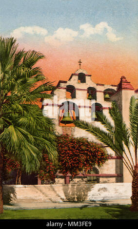 Cloches de Mission. San Gabriel. 1910 Banque D'Images