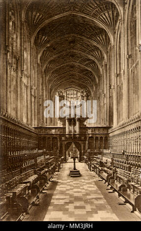 King's College Chapel. Cambridge. 1910 Banque D'Images