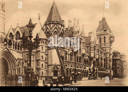 Royal Courts of Justice. Londres. 1910 Banque D'Images