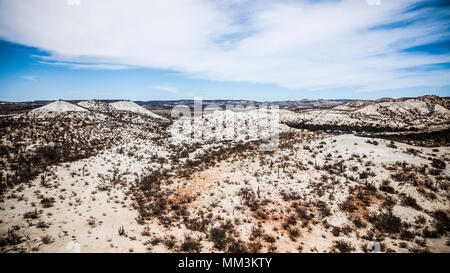 Vue panoramique aérienne du Désert de la péninsule de Basse-Californie au nord du Mexique Banque D'Images