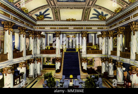 Hall de l'hôtel Jefferson. Richmond. 1930 Banque D'Images