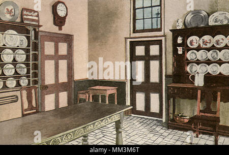 Mme Washington's Kitchen. Mount Vernon. 1910 Banque D'Images