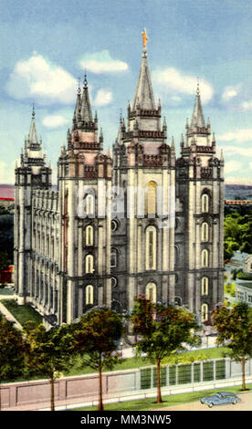 Mormon Temple. Salt Lake City. 1935 Banque D'Images