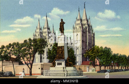 Pioneer Monument. Salt Lake City. 1947 Banque D'Images