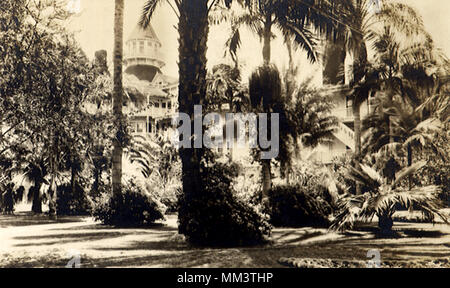 L'Hotel del Coronado Cour. Coronado. 1940 Banque D'Images