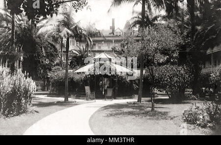 L'Hotel del Coronado Cour. Coronado. 1940 Banque D'Images