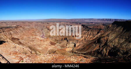 Paysage du plus ancien dans le Fish River Canyon, au sud la Namibie Banque D'Images