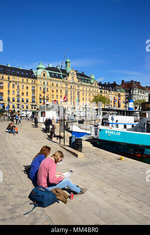 L'un des, Nybroplan elégants quarts de Stockholm. La Suède Banque D'Images