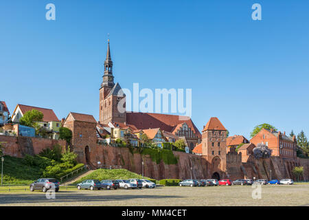 Tangermünde cityscape, Saxe-Anhalt, Allemagne Banque D'Images