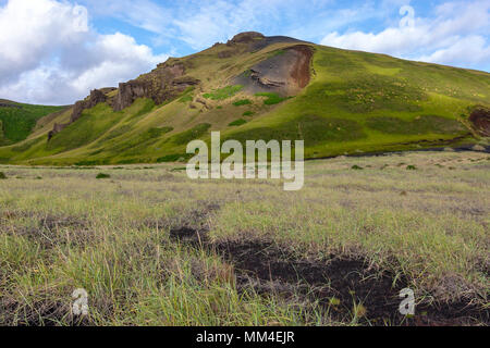 Plage de sable noir de Mýrdalssandur, Islande Banque D'Images