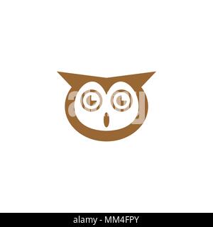 Owl owl head logo design, icônes, logo oiseau vecteur. Illustration de Vecteur