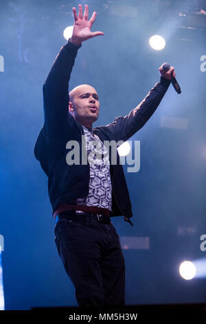 La Norvège, Bergen - 30 avril, 2018. Le garçon anglais cinq bande effectue un concert live pendant le We love the 90's Show à Bergenshallen à Bergen. Ici singer Sean Conlon est vu sur scène. (Photo crédit : Gonzales Photo - Jarle H. MEO). Banque D'Images