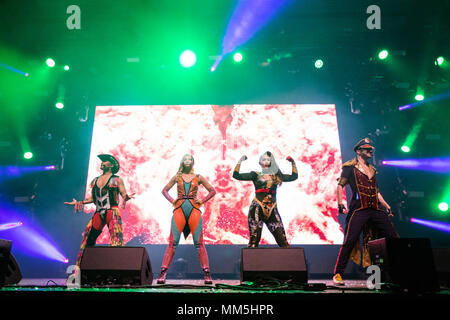 La Norvège, Bergen - 30 avril, 2018. Le groupe d'Eurodance néerlandais Henri Tachan effectue un concert live pendant le We love the 90's Show à Bergenshallen à Bergen. (Photo crédit : Gonzales Photo - Jarle H. MEO). Banque D'Images