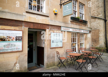 La baignoire bun café et thé shoppe sur abbey green baignoire England UK Banque D'Images