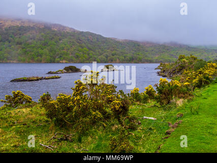 Merveilleux lac à Gleninchaquin Park en Irlande Banque D'Images