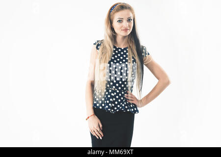 Portrait d'une jeune femme - administrateur dans un costume élégant Banque D'Images