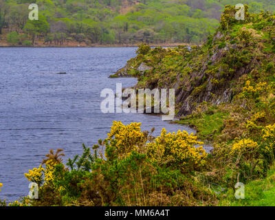 Merveilleux lac à Gleninchaquin Park en Irlande Banque D'Images