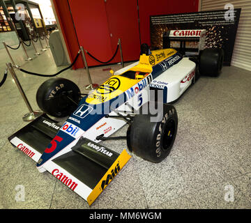 Nigel Mansell's Williams FW11 de Formule 1, qui il a couru pendant la saison 1986, manquant de peu sur le championnat après un pneu éclater Banque D'Images