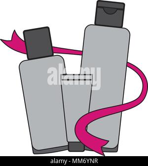 Cosmétiques produits de beauté forfaits vecteur illustration vector illustration Illustration de Vecteur