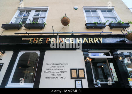 Windsor Berkshire UK.10 Mai 2018. Une Pub de Windsor a été renommé le prince Harry pour le mariage royal qui était autrefois appelé "The Three Tuns' Credit : amer ghazzal/Alamy Live News Banque D'Images