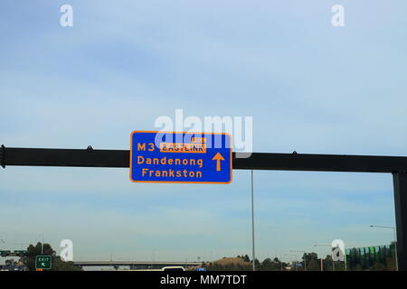 L'Australie Victoria Melbourne Autoroute Eastlink Banque D'Images