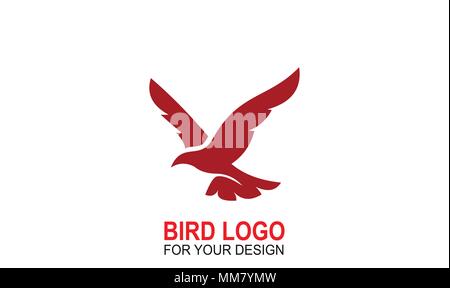 Bird logo design, logo Eagle, creative design conception, scénario d'icônes. Illustration de Vecteur