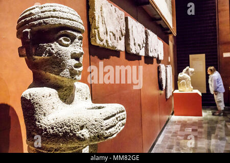 Mexico,Polanco,Hispanic Ethnic Museo Nacional de Antropologia National Museum of Anthropology,Interior Inside,exposition collection pre-H Banque D'Images