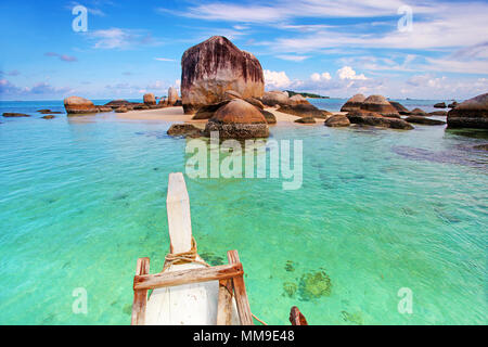 Dans l'île tropical exotique Belitung, Indonésie Banque D'Images