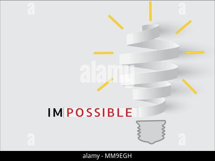 Blub lumière papier. Concept de l'entreprise créative possible. Illustration de Vecteur