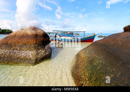 Dans l'île tropical exotique Belitung, Indonésie Banque D'Images