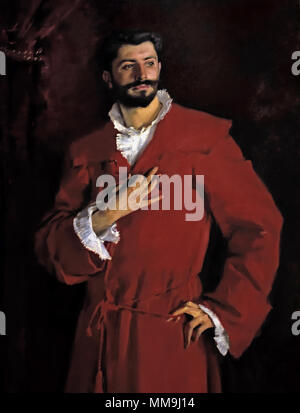 Le docteur Samuel-Jean Pozzi, 1881 John Singer Sargent 1856-1925 , 1881 19e siècle, en France, en français. ( Chirurgien et gynécologue ) Relations avec Sarah Bernhardt Banque D'Images
